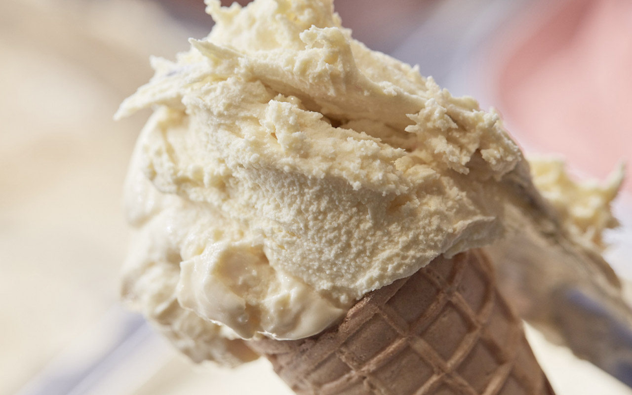 Un cono gelato della Carpigiani gelato University