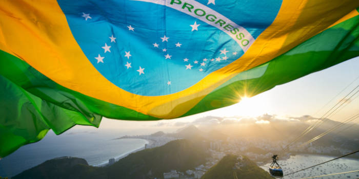 Brazil's national flag.