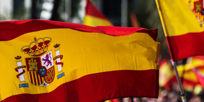 Spain's national flags.