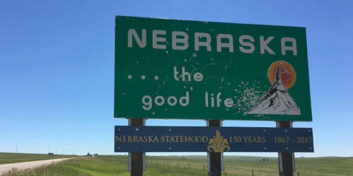 Nebraska road sign