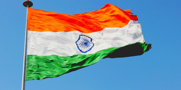 The Indian national flag.