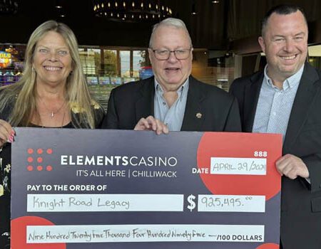 Elements Casino Chilliwack dona $ 680.000 a KRLA